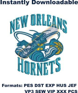 new orleans hornets logo embroidery design
